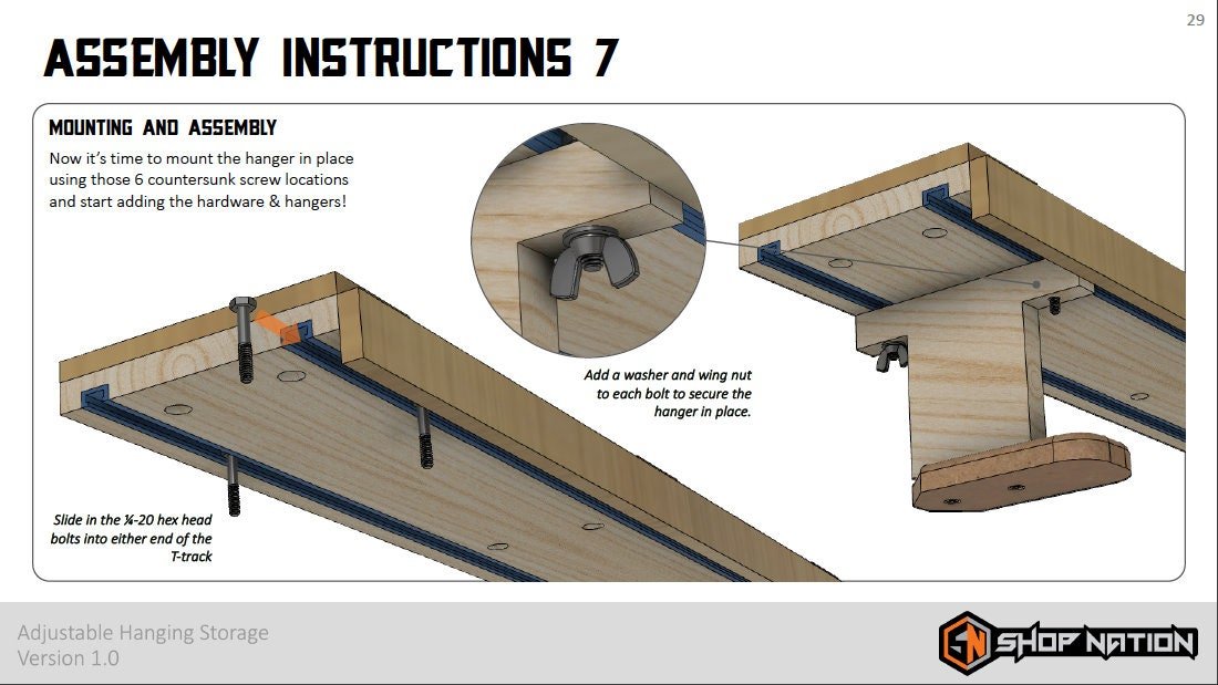 Adjustable Hanging Tool Storage Digital Build Plans - Shop Nation Store