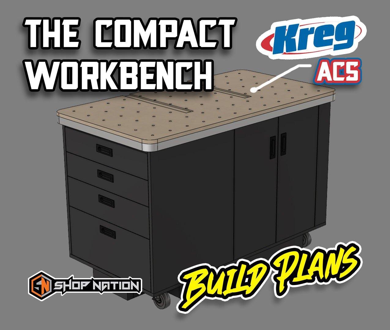 Compact Kreg ACS Workstation Woodworking Plans - Digital Download - Shop Nation Store
