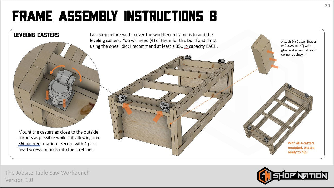 The Portable Jobsite Table Saw Workbench - Digital Download