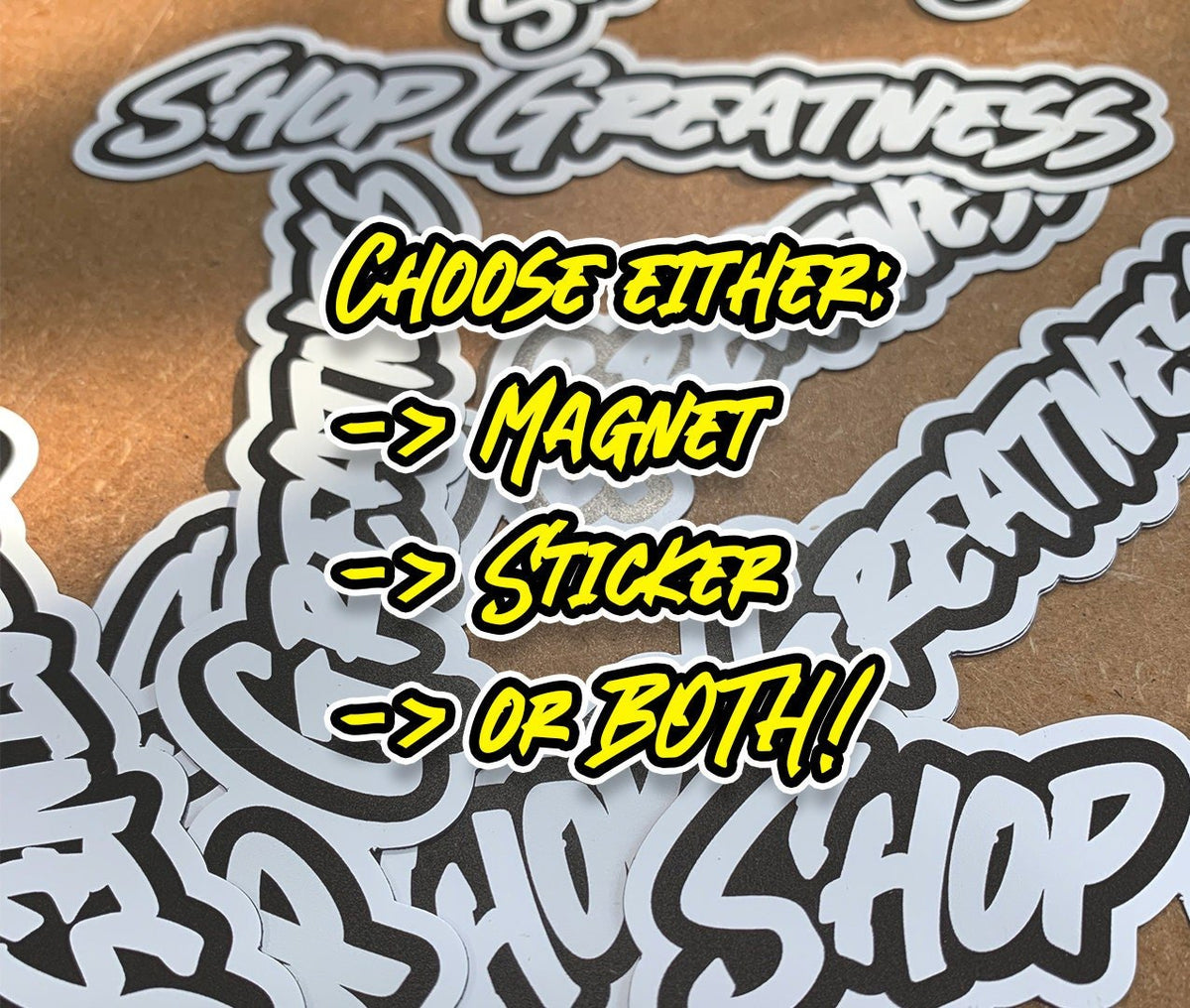 Shop Greatness Magnet or Sticker (Shop Nation) - Shop Nation Store