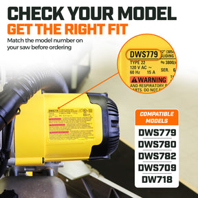 Dust Collection Chute for DeWalt DWS779/780 Sliding Miter Saw