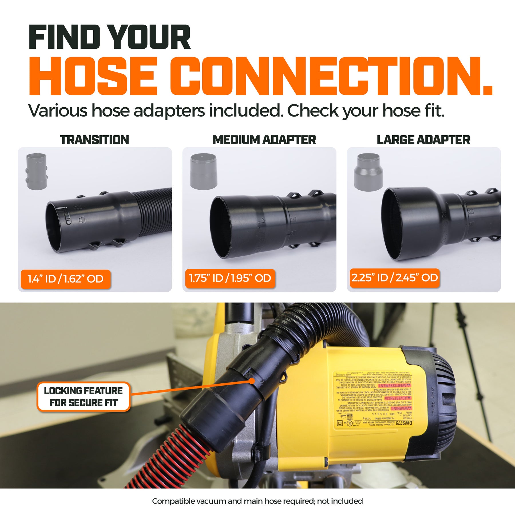 Dust Collection Chute for DeWalt DWS779/780 Sliding Miter Saw