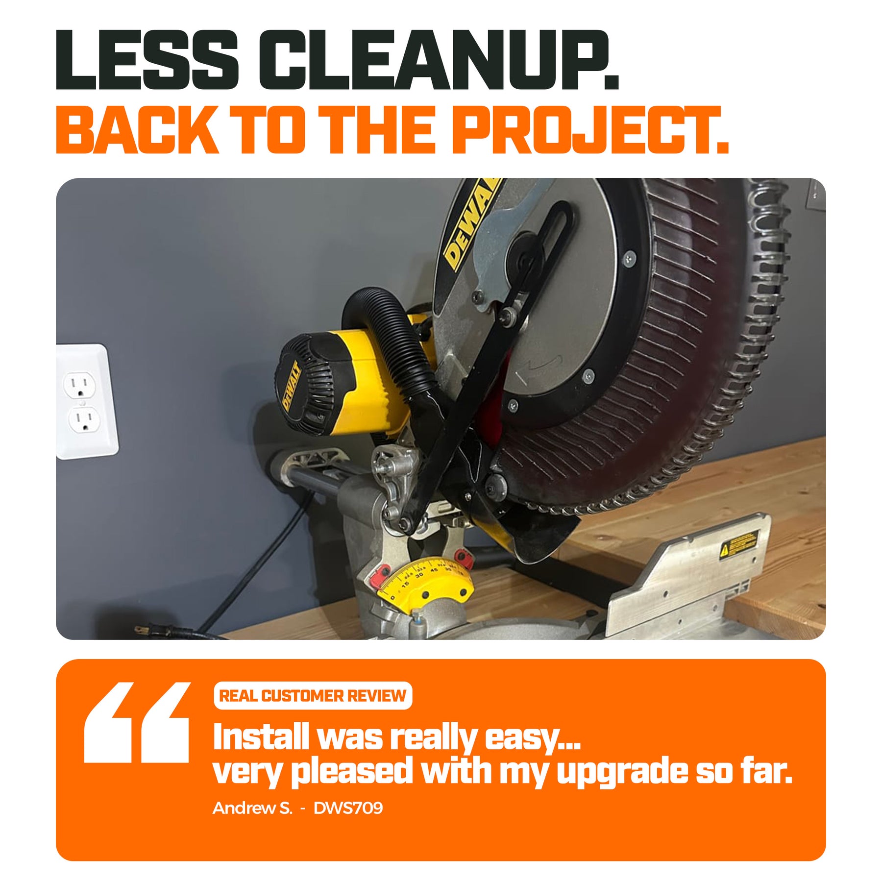 Dust Collection Chute for DeWalt DWS779/780 Sliding Miter Saw