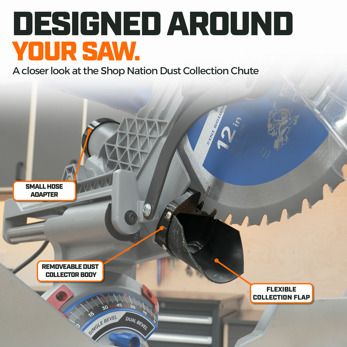 Dust Collection Chute & Plan Bundle for Kobalt Sliding Miter Saw