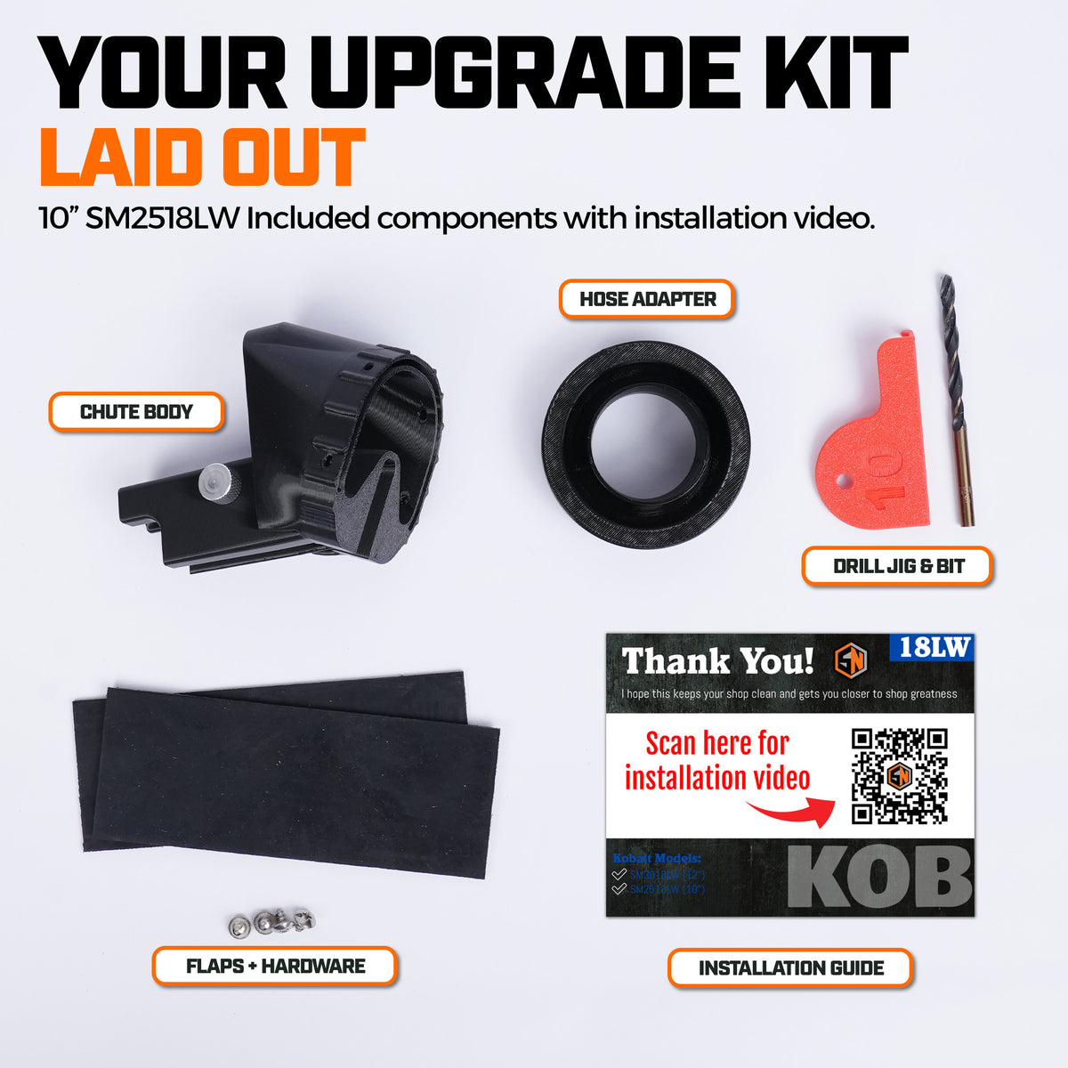 Dust Collection Chute & Plan Bundle for Kobalt Sliding Miter Saw