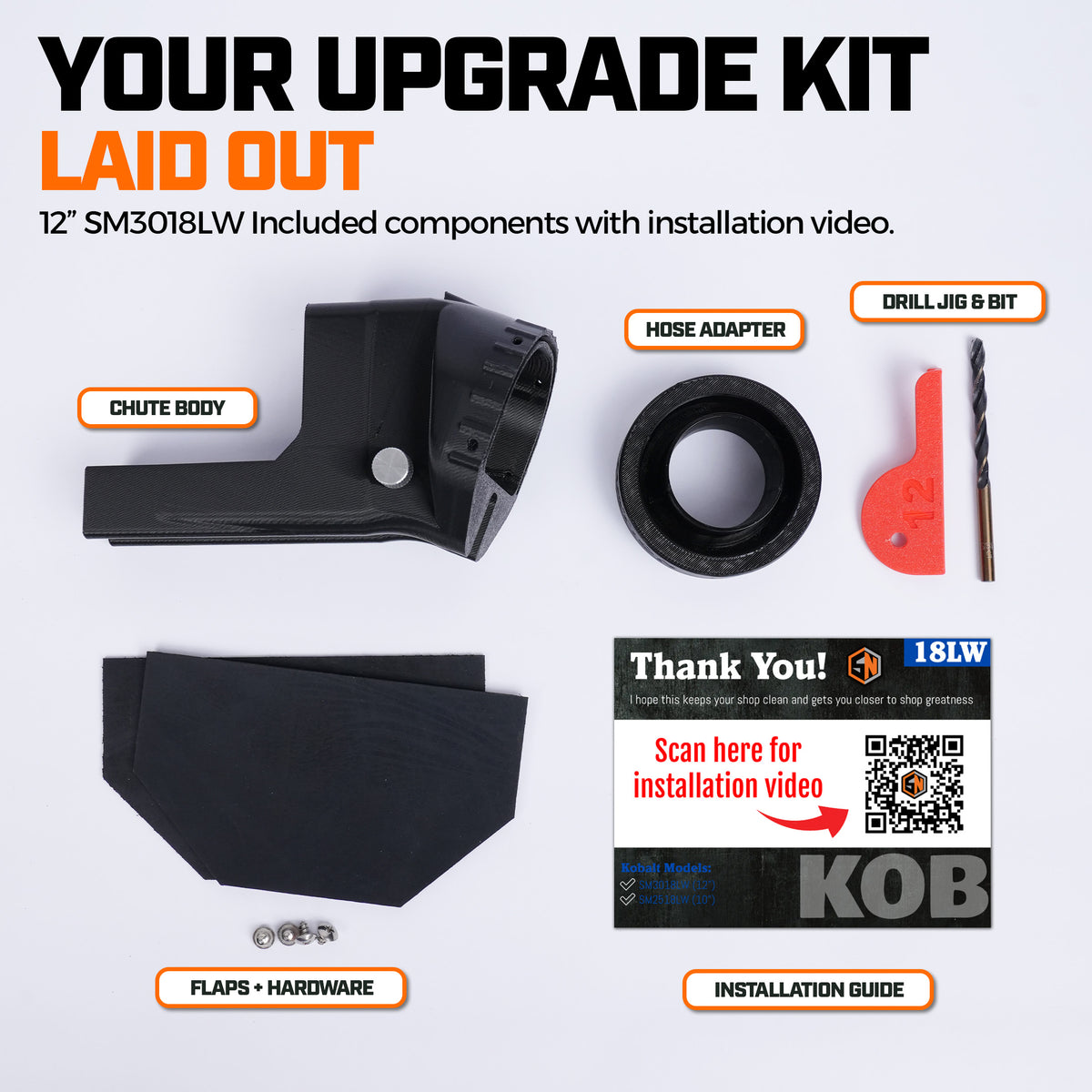 Dust Collection Chute & Plan Bundle for Kobalt Sliding Miter Saw