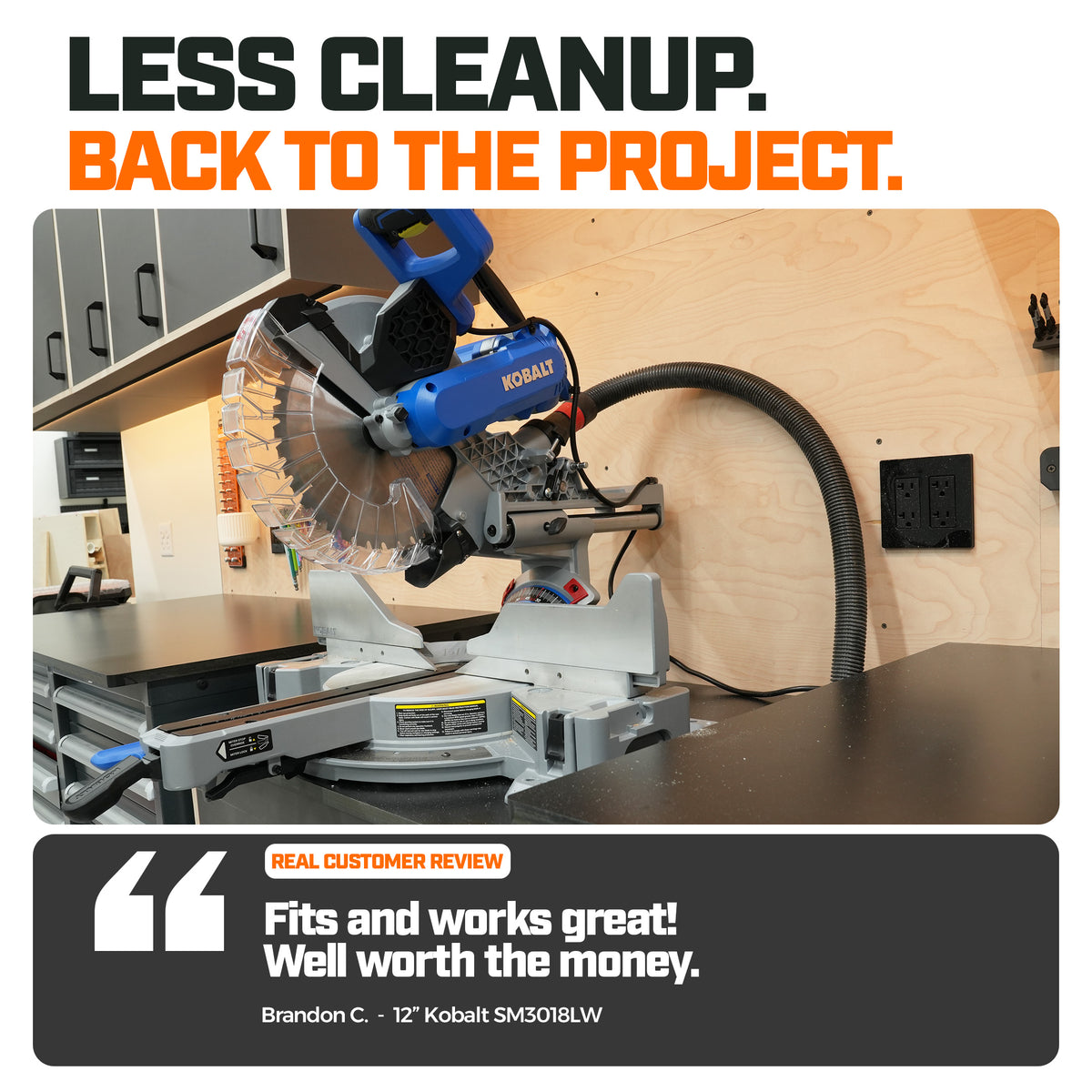 Dust Collection Chute & Plan Bundle for Kobalt Sliding Miter Saw