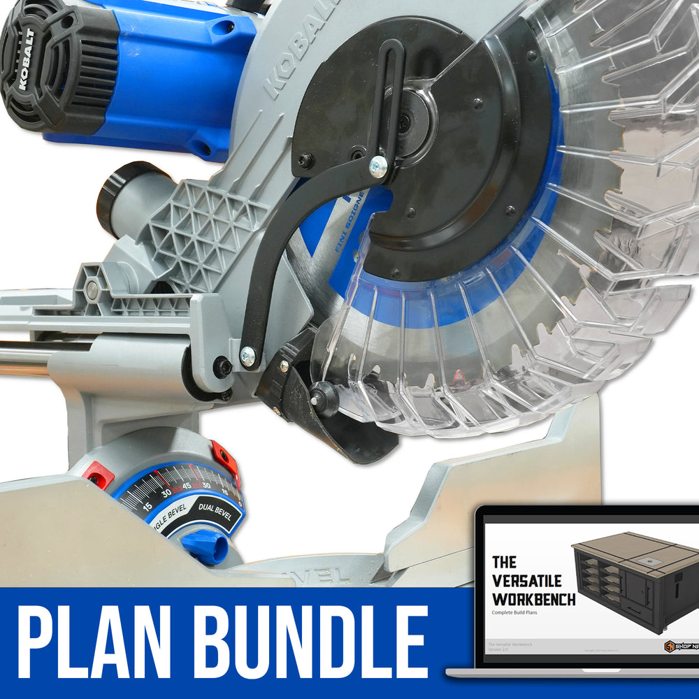 Dust Collection Chute & Plan Bundle for Kobalt Sliding Miter Saw