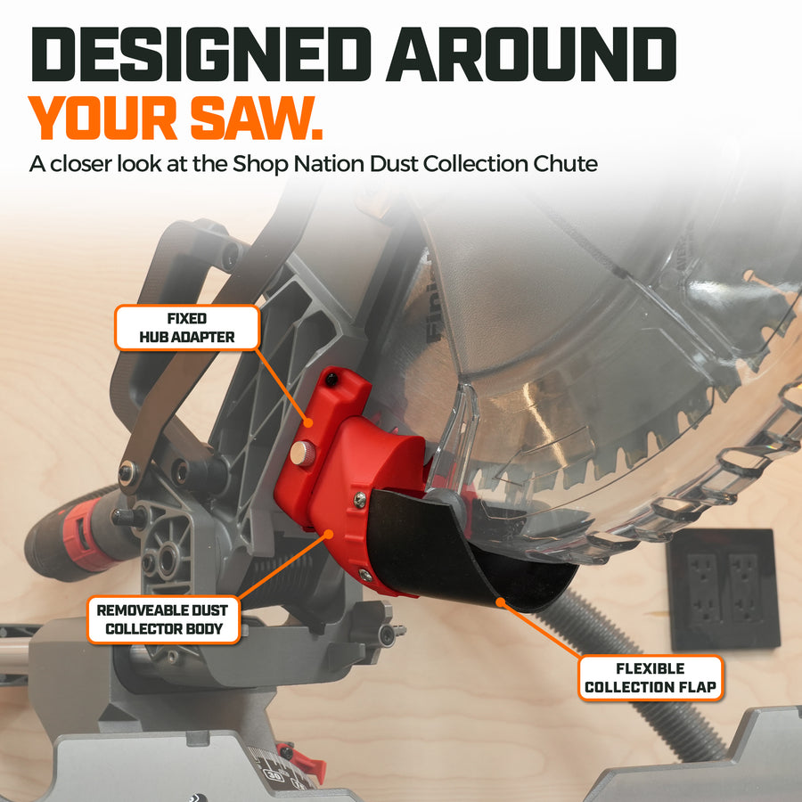 Dust Collection Chute & Plan Bundle for Milwaukee M18 Fuel Sliding Miter Saw