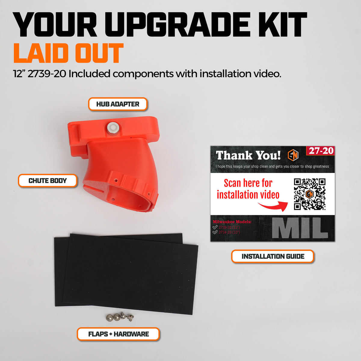 Dust Collection Chute & Plan Bundle for Milwaukee M18 Fuel Sliding Miter Saw