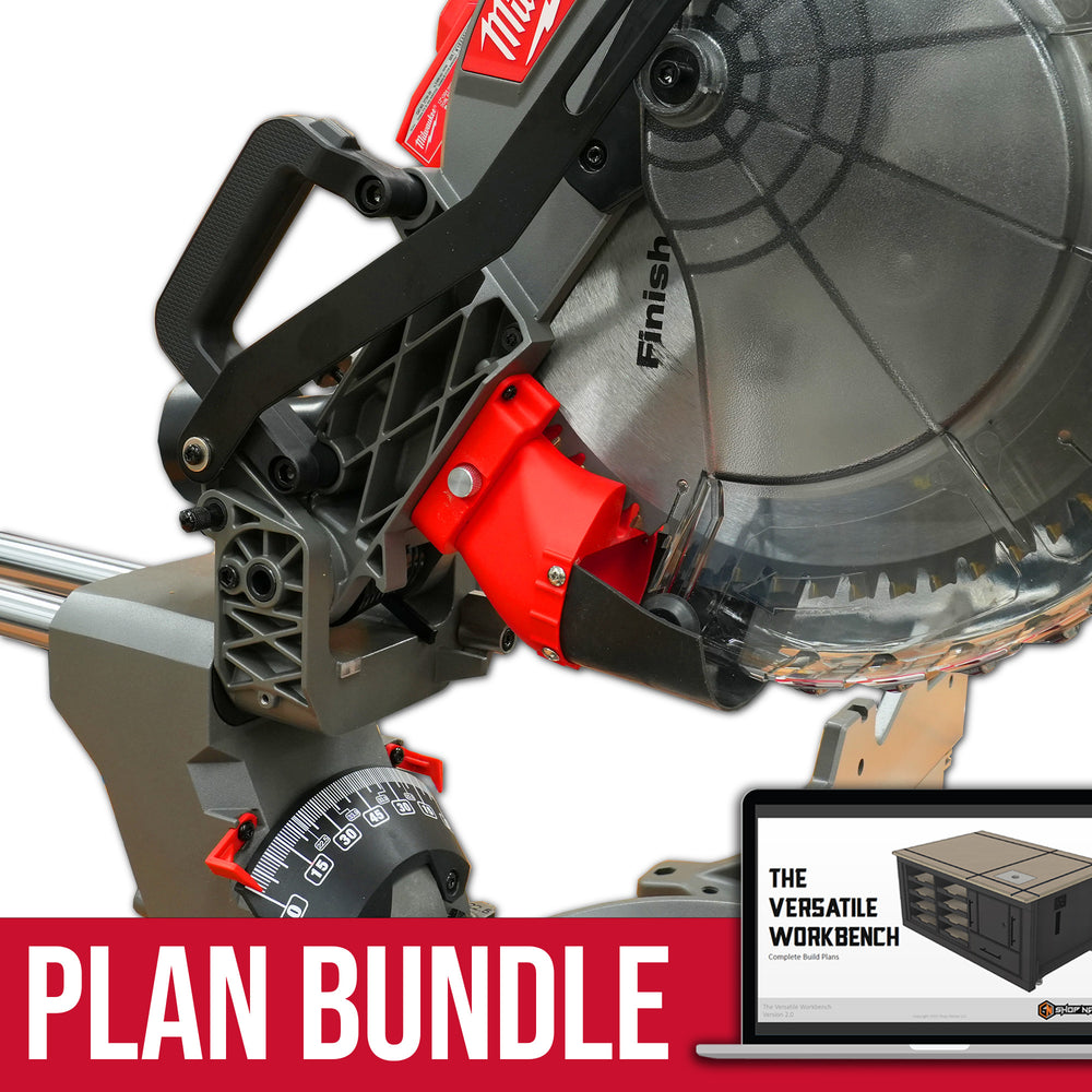 Dust Collection Chute & Plan Bundle for Milwaukee M18 Fuel Sliding Miter Saw