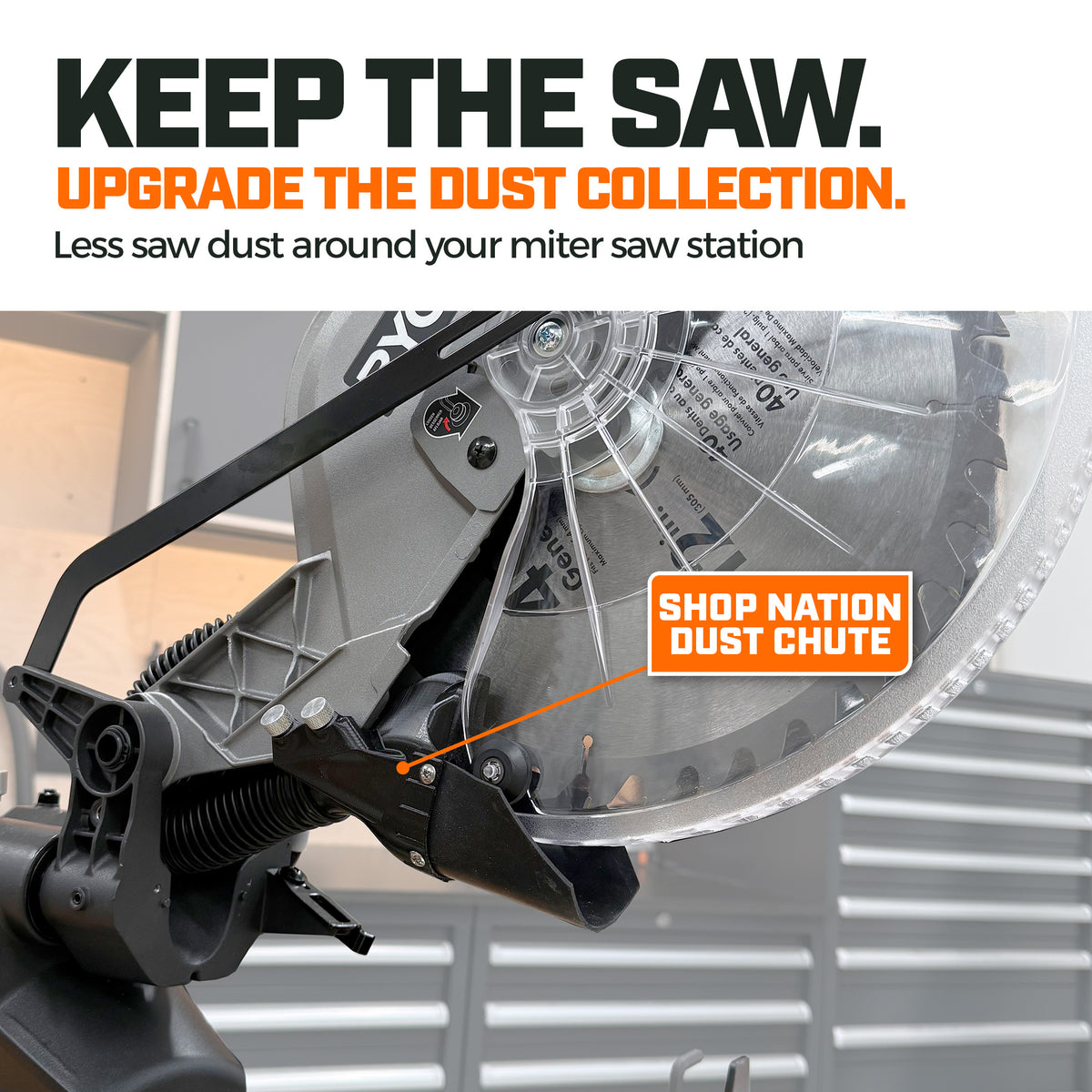 Dust Collection Chute & Plan Bundle for Ryobi Sliding Miter Saw