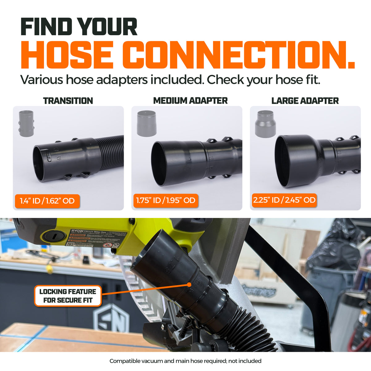 Dust Collection Chute & Plan Bundle for Ryobi Sliding Miter Saw
