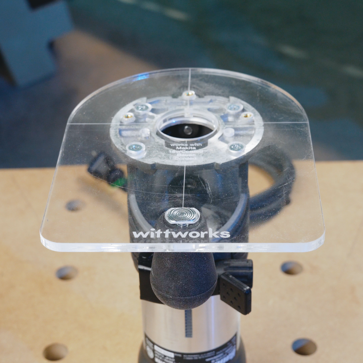 wittPlate 5.5" x 7.25" Trim Router Base Plate & Handle