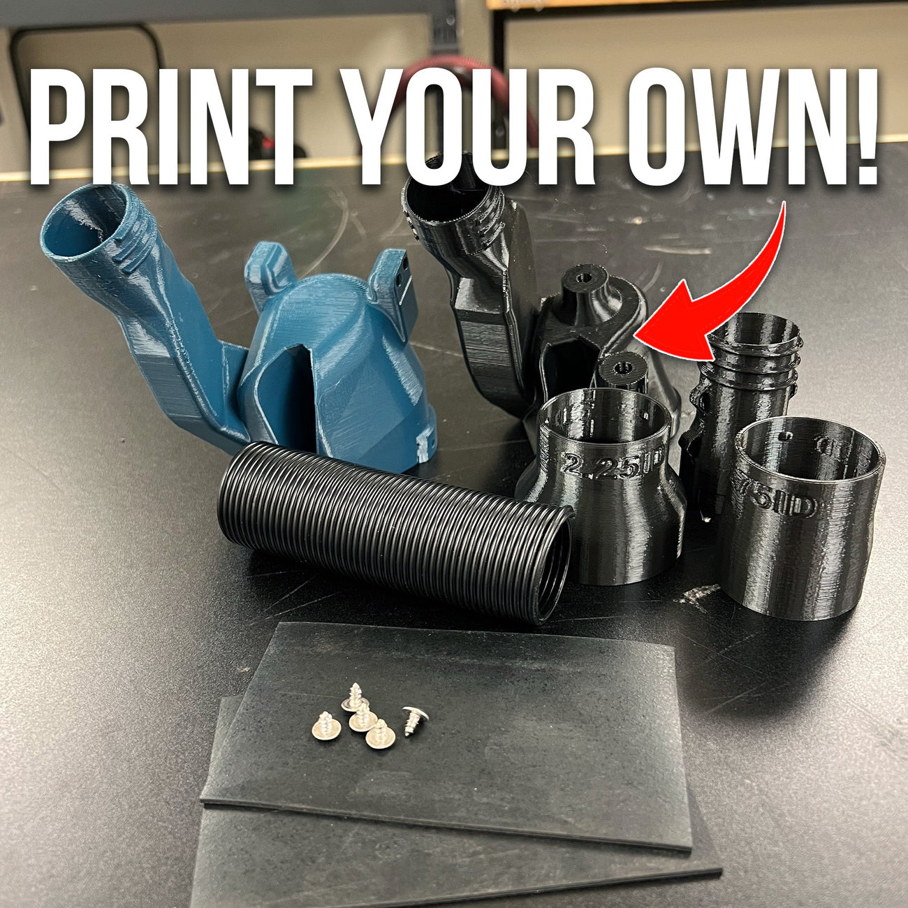 DIY Kit for Hercules HE74 Dust Collection Chute (3D Print Your Own!)