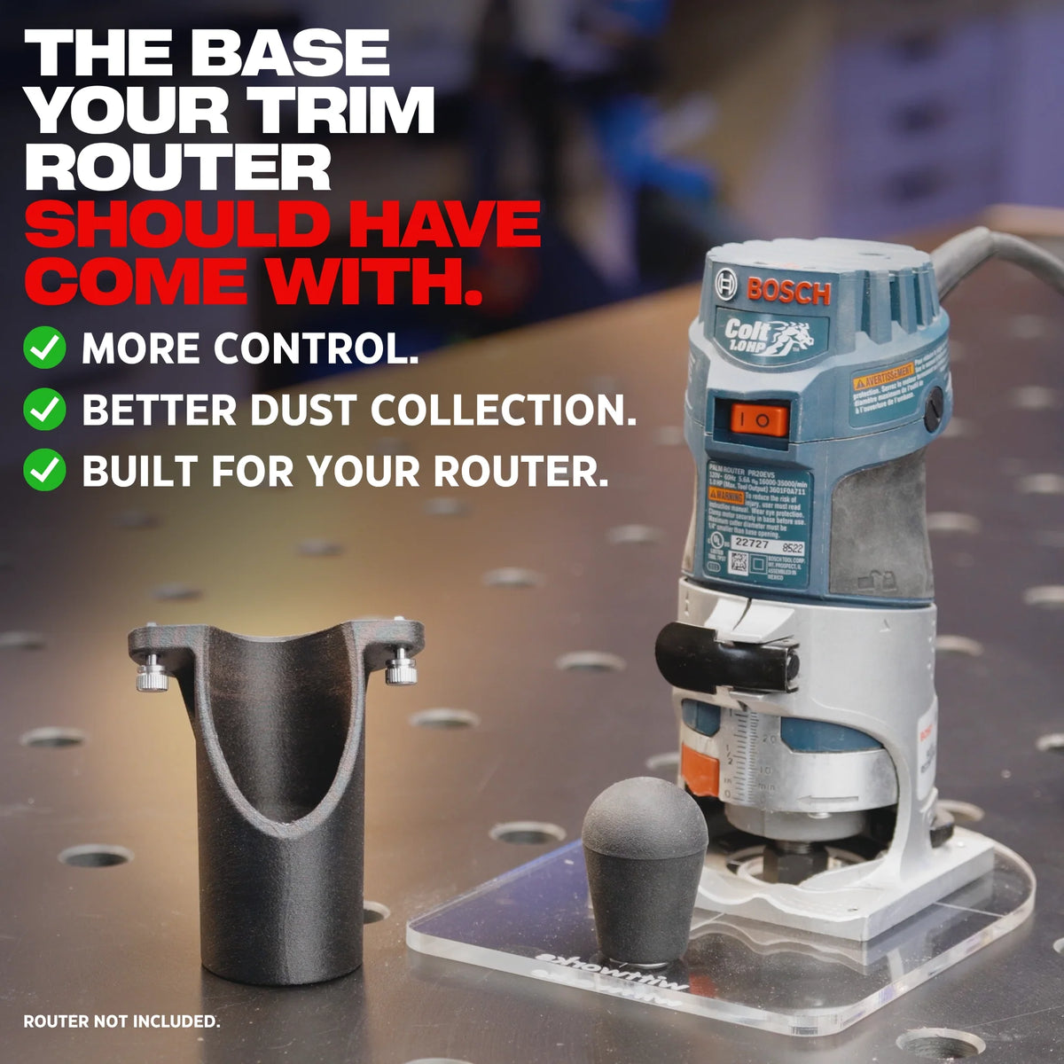 wittPlate Trim Router Base
