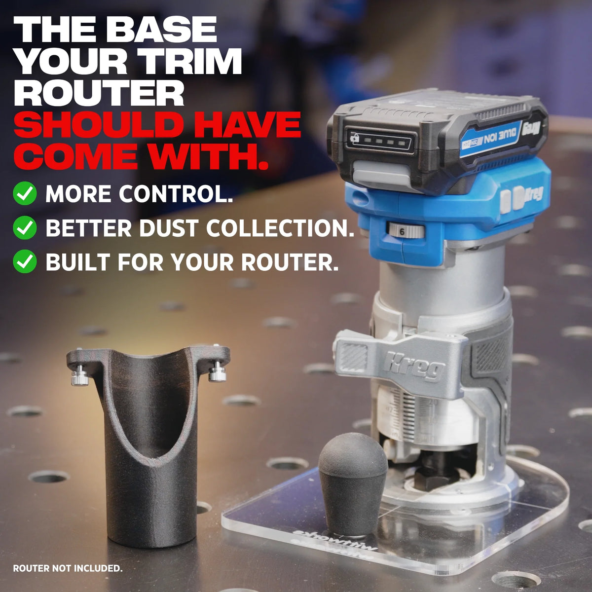 wittPlate Trim Router Base