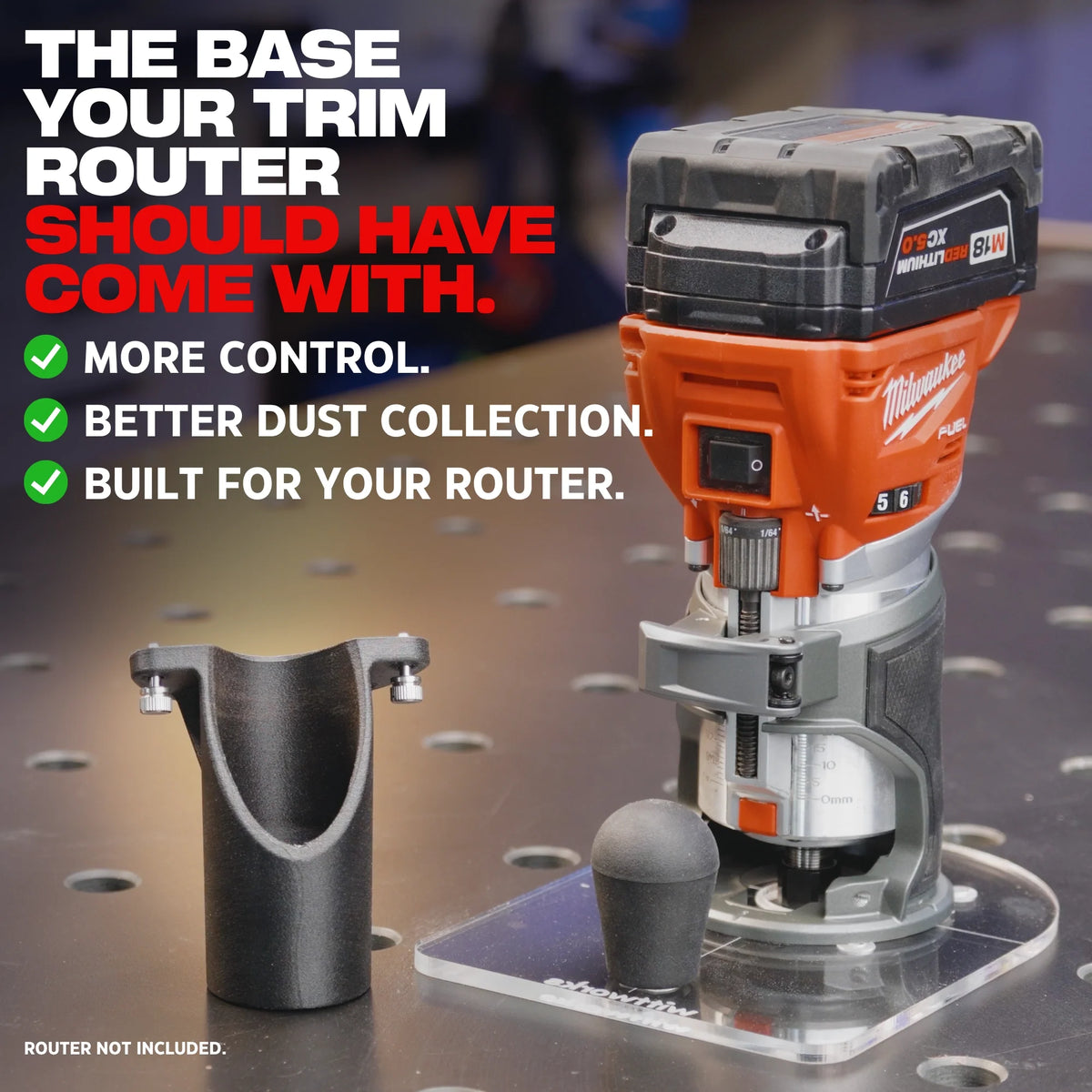 wittPlate Trim Router Base