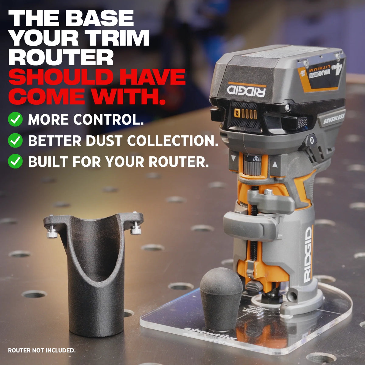 wittPlate Trim Router Base