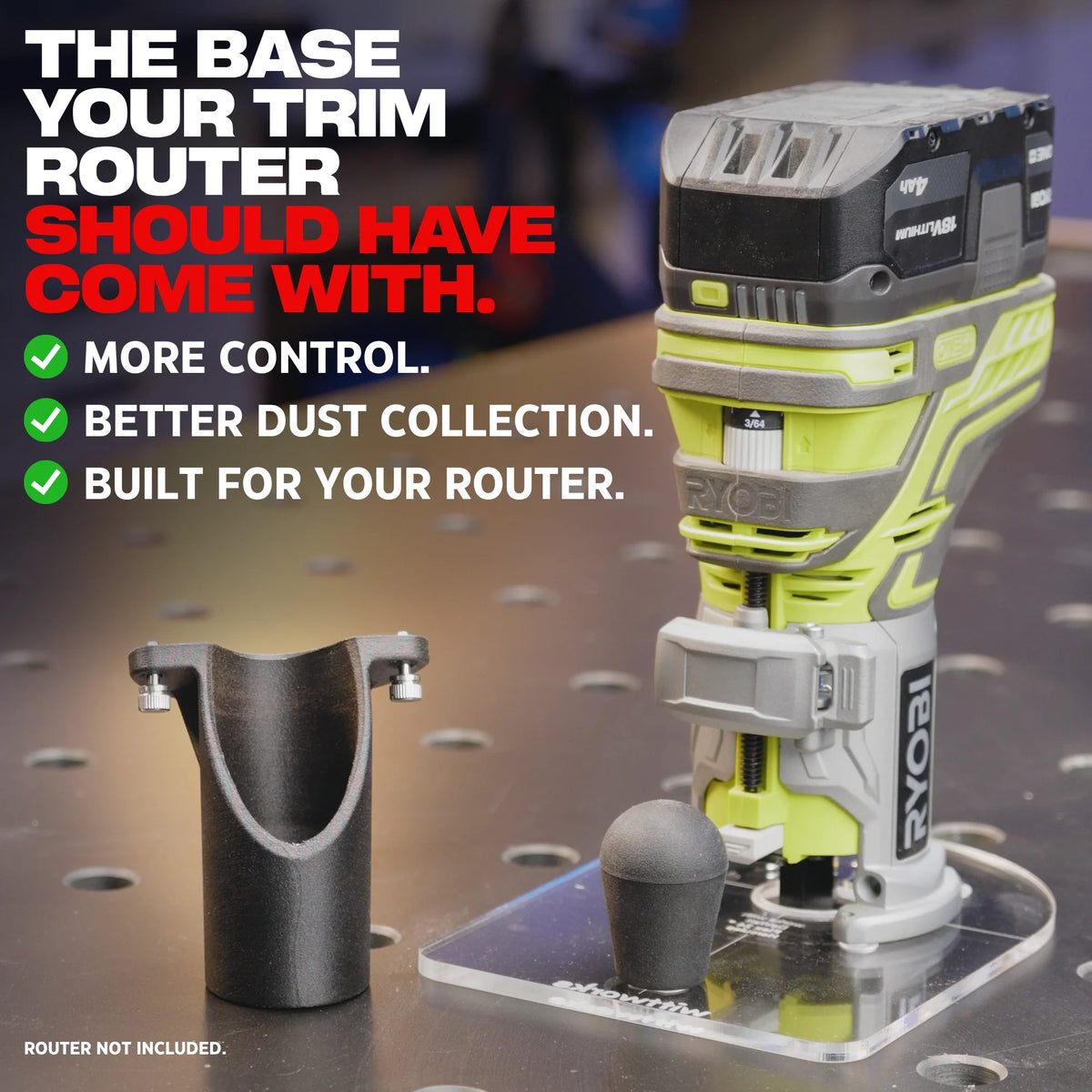 wittPlate Trim Router Base