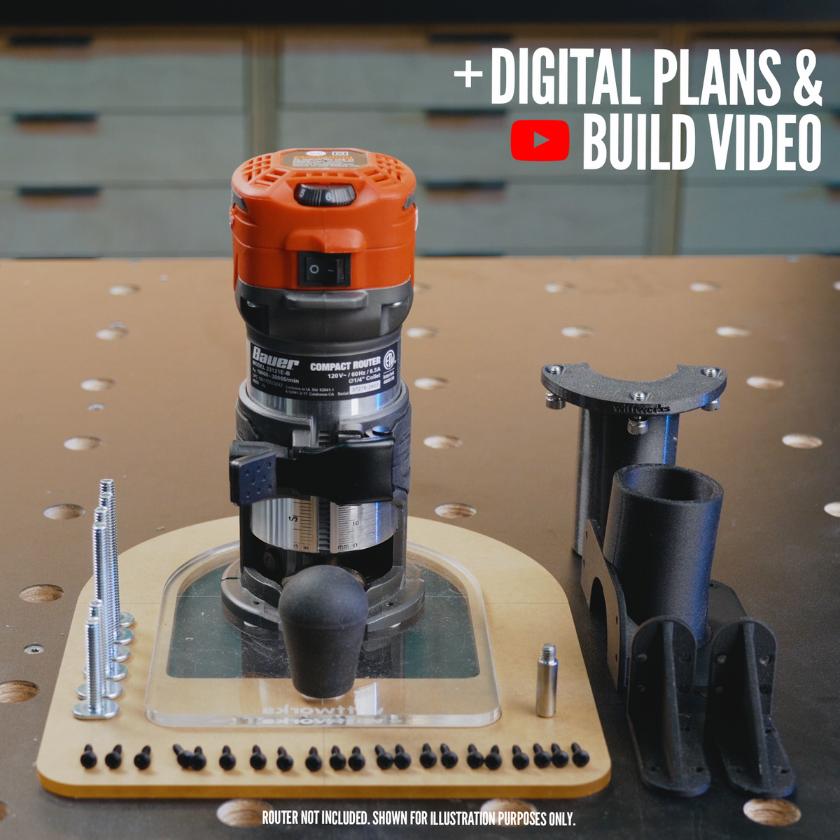 wittPlate Trim Router Base