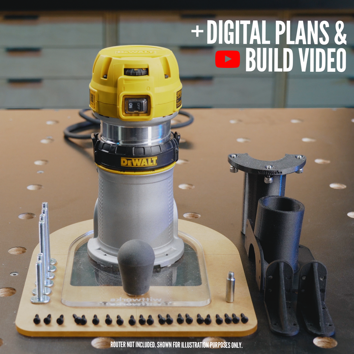 wittPlate Trim Router Base