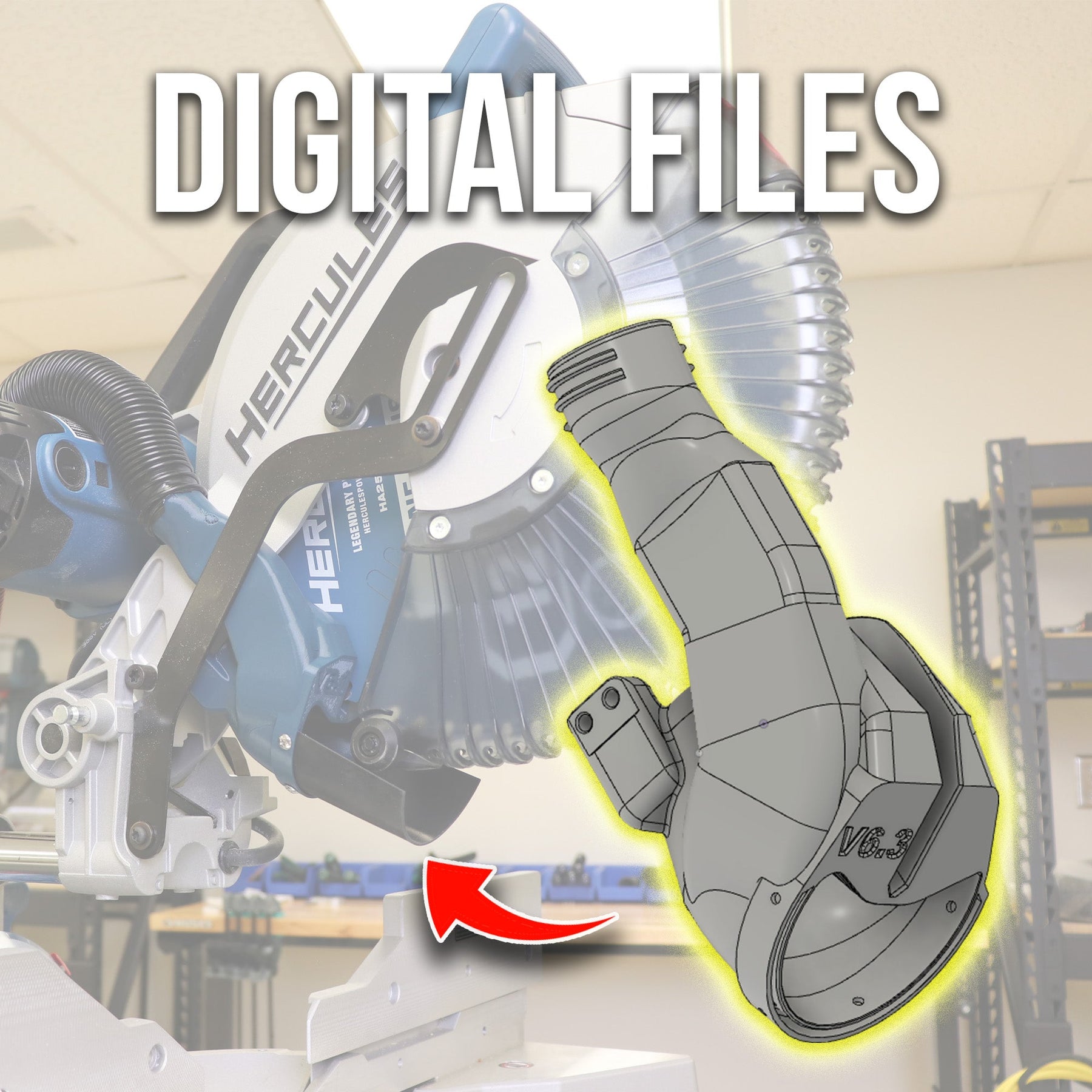 DIGITAL FILES - Hercules HE74 Sliding Miter Saw Dust Collection - Shop Nation Store