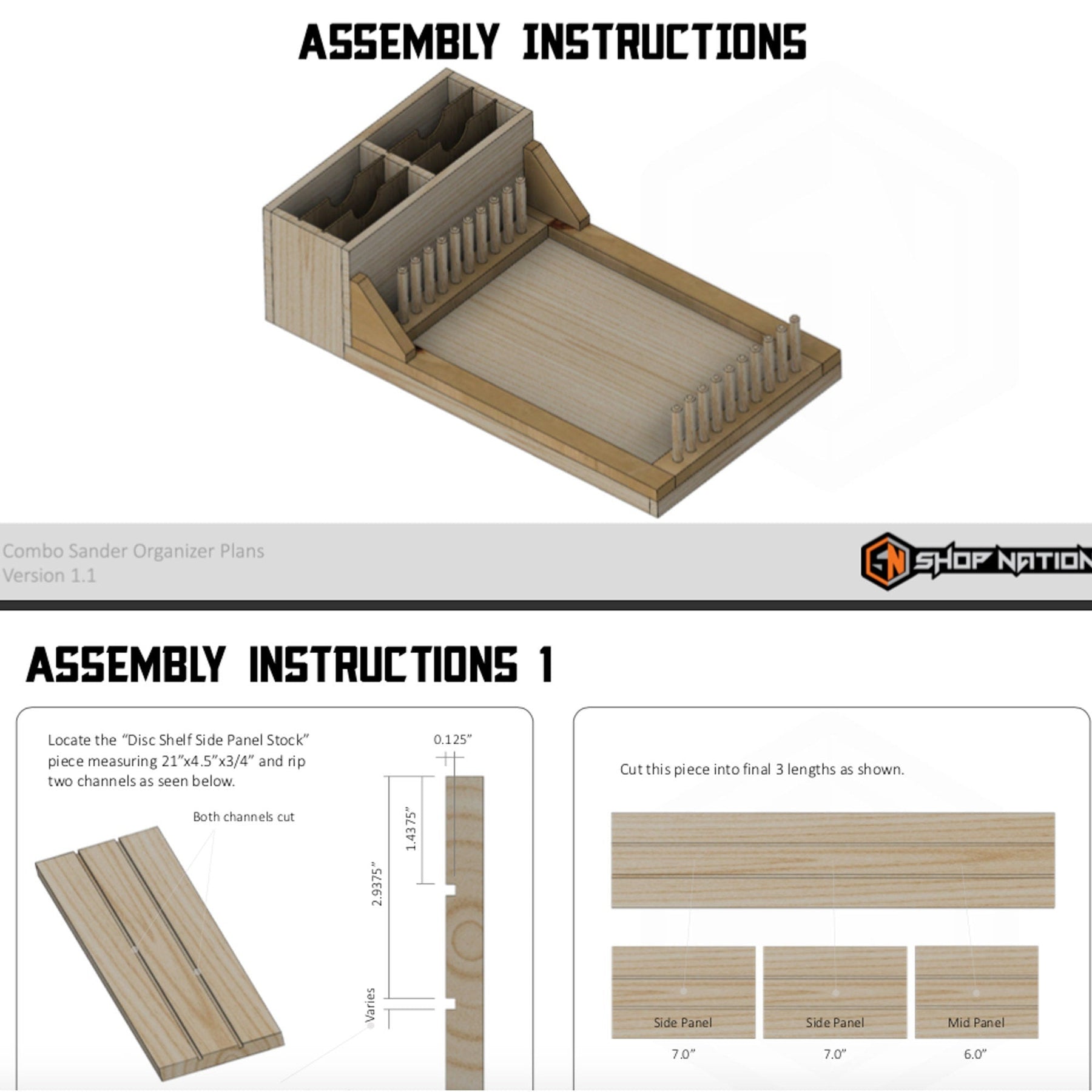 DIY Disc/Belt Sanding Storage Woodworking Plans - Instant Download - Shop Nation Store
