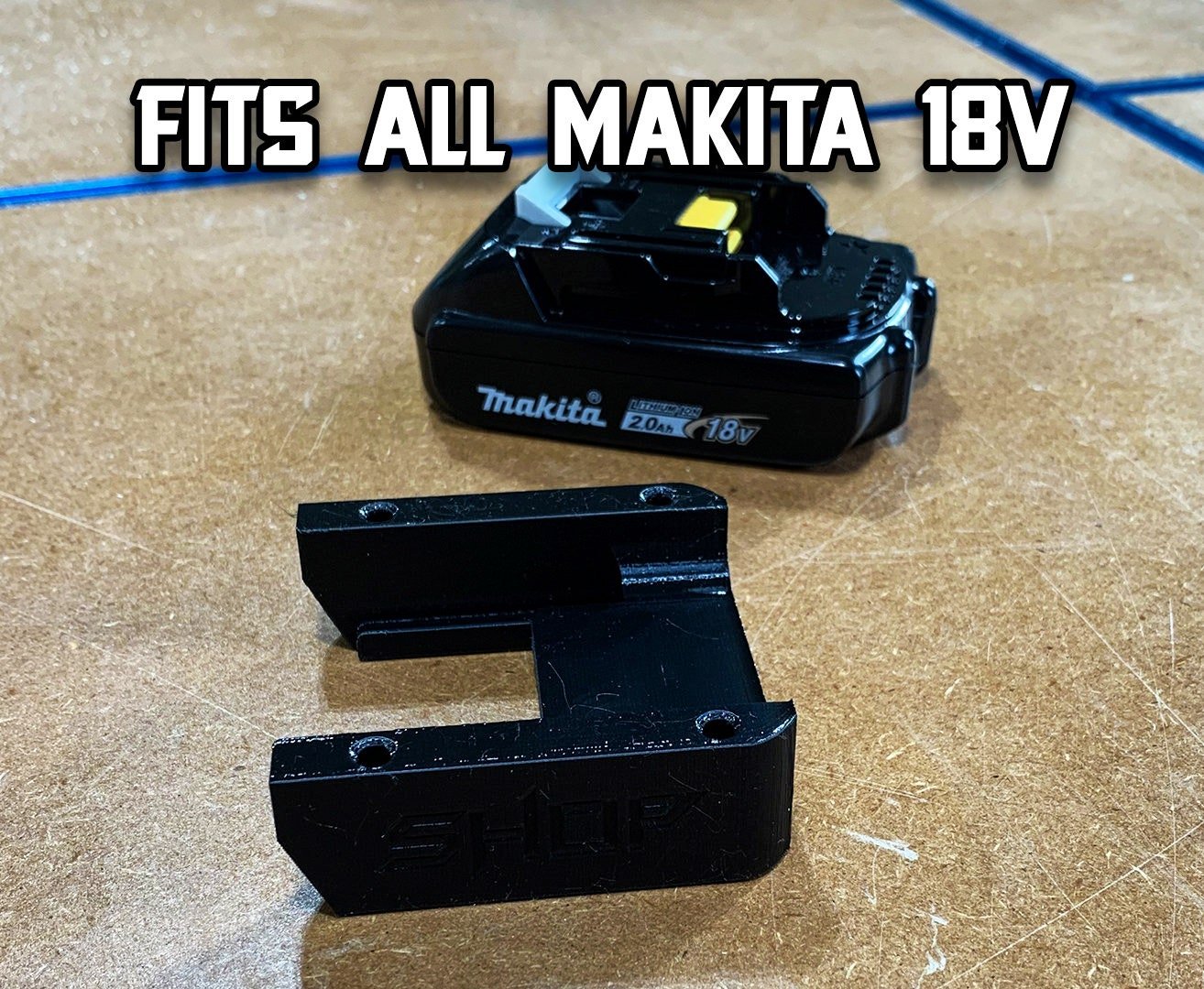 2 Pack** Makita 18V Locking Battery Holder Mount – Unplugged3DMounts