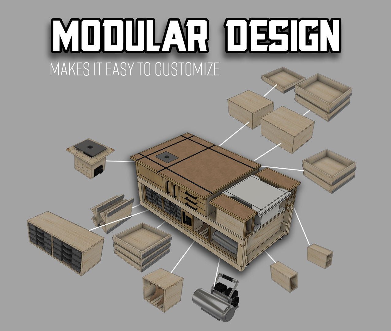 Modular Work Tables - Digital Plans