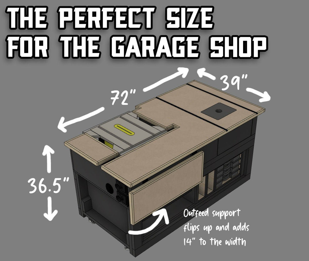 The Portable Jobsite Table Saw Workbench - Digital Download - Shop Nation Store