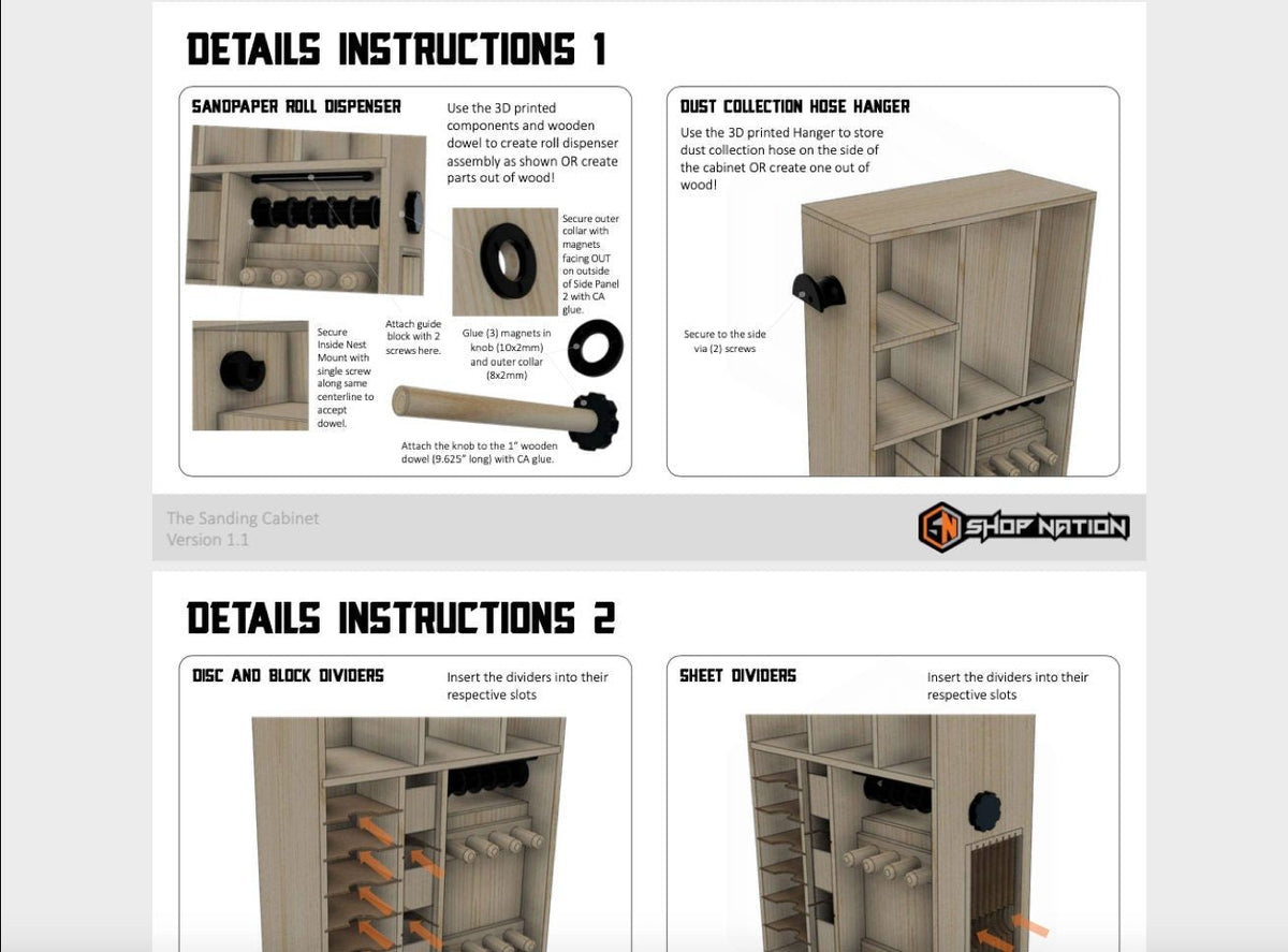 The Sanding Cabinet Woodworking Plans - Digital Download - Shop Nation Store