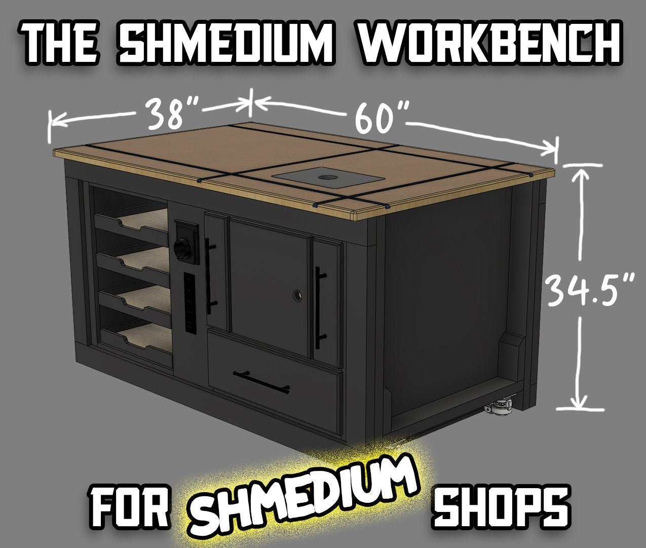 The "Shmedium" Garage Shop Workbench - Digital Download - Shop Nation Store