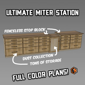Ultimate Miter Station Woodworking Plans - Instant Download - Shop Nation Store