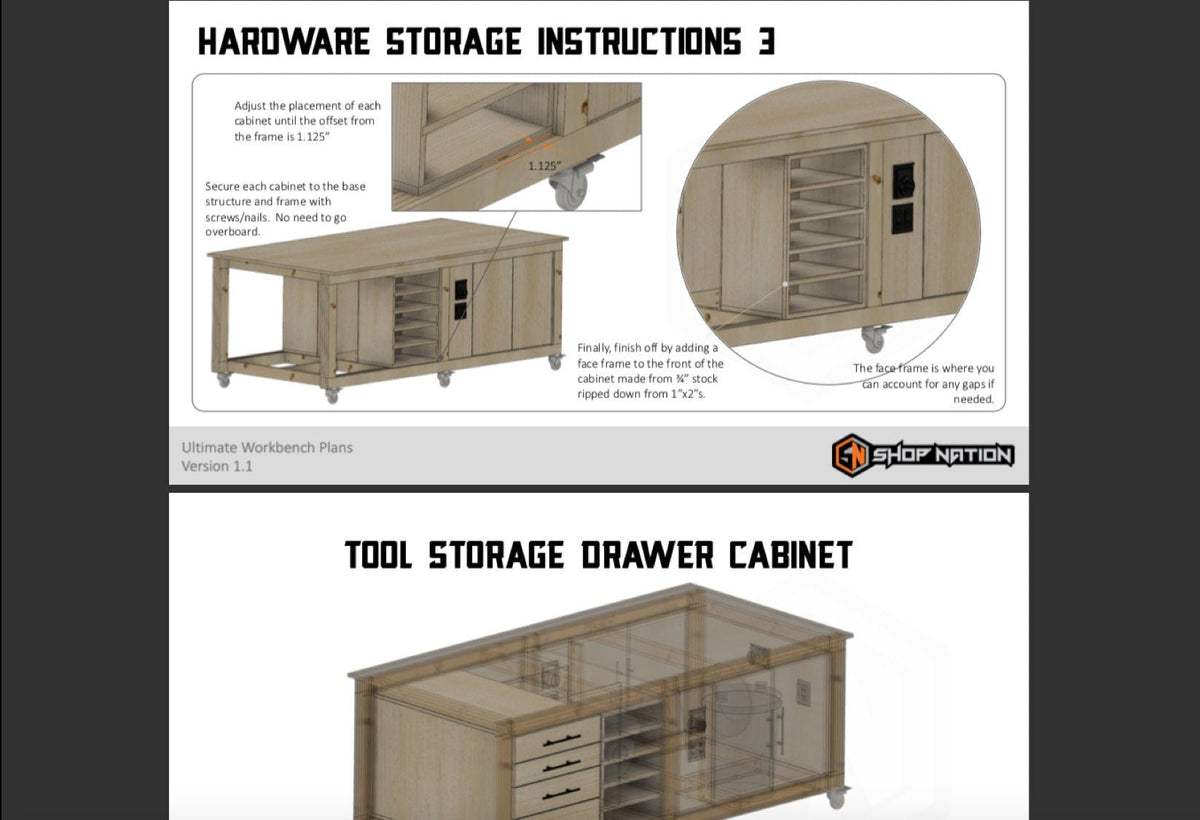 Ultimate Workbench Woodworking Plans - Digital Download - Shop Nation Store